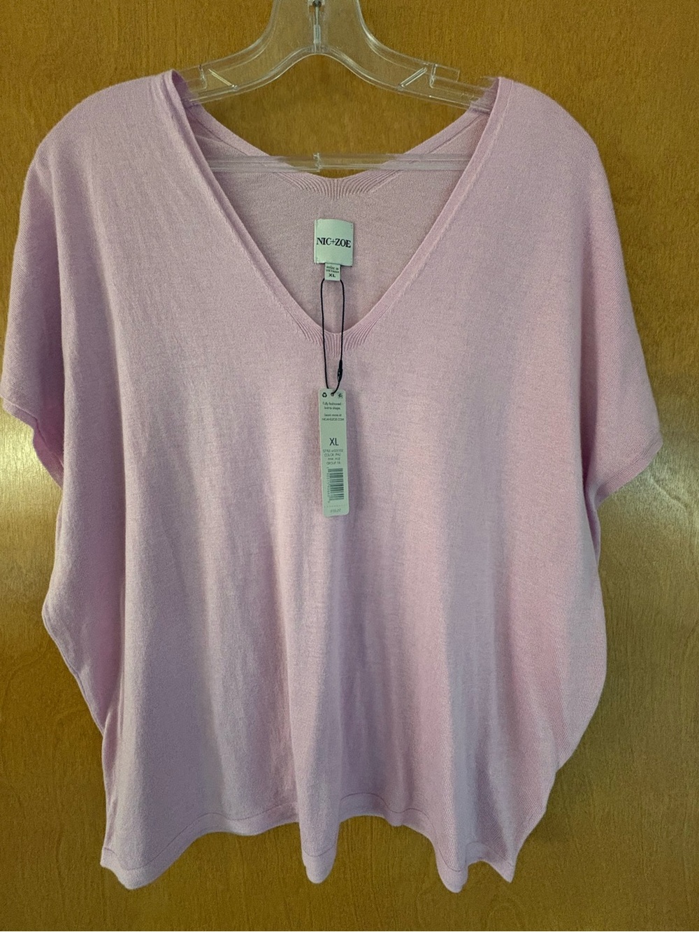 NWT NIC+ZOE V-NECK SWEATER SIZE XL